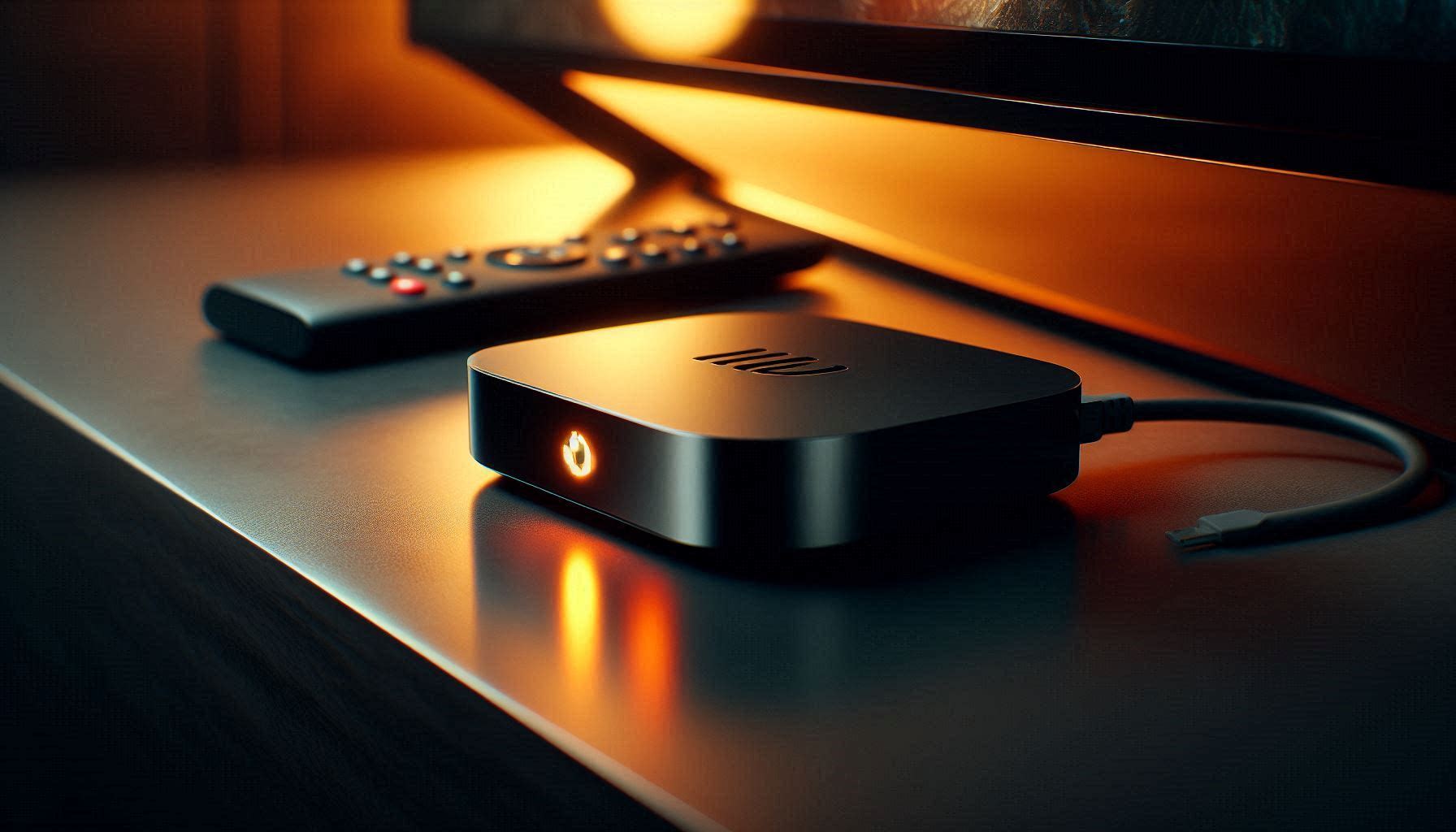 IPTV Firestick plugged into TV HDMI port for Canadian IPTV streaming setup