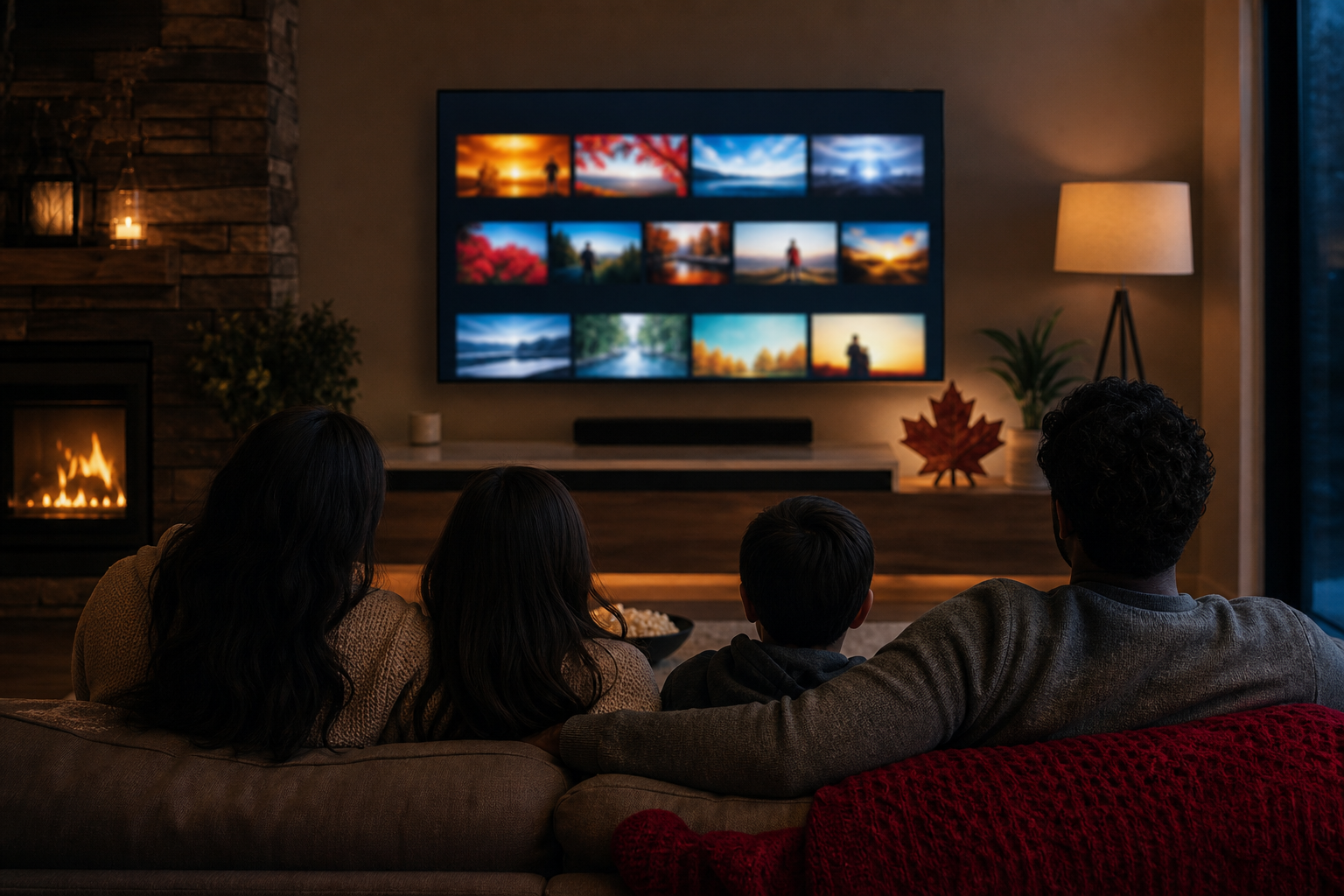 Cord cutting Canada in practice: family streaming internet TV in the living room